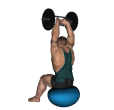 Triceps Extension - Fitness Ball Tricep Barbell